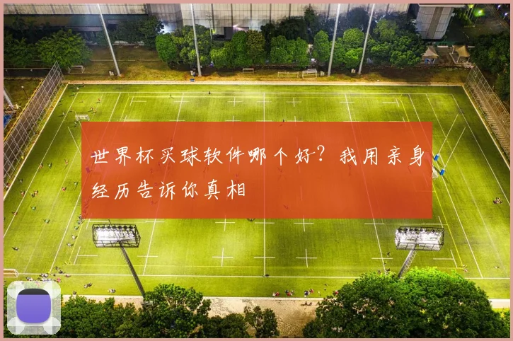 世界杯买球软件哪个好？我用亲身经历告诉你真相